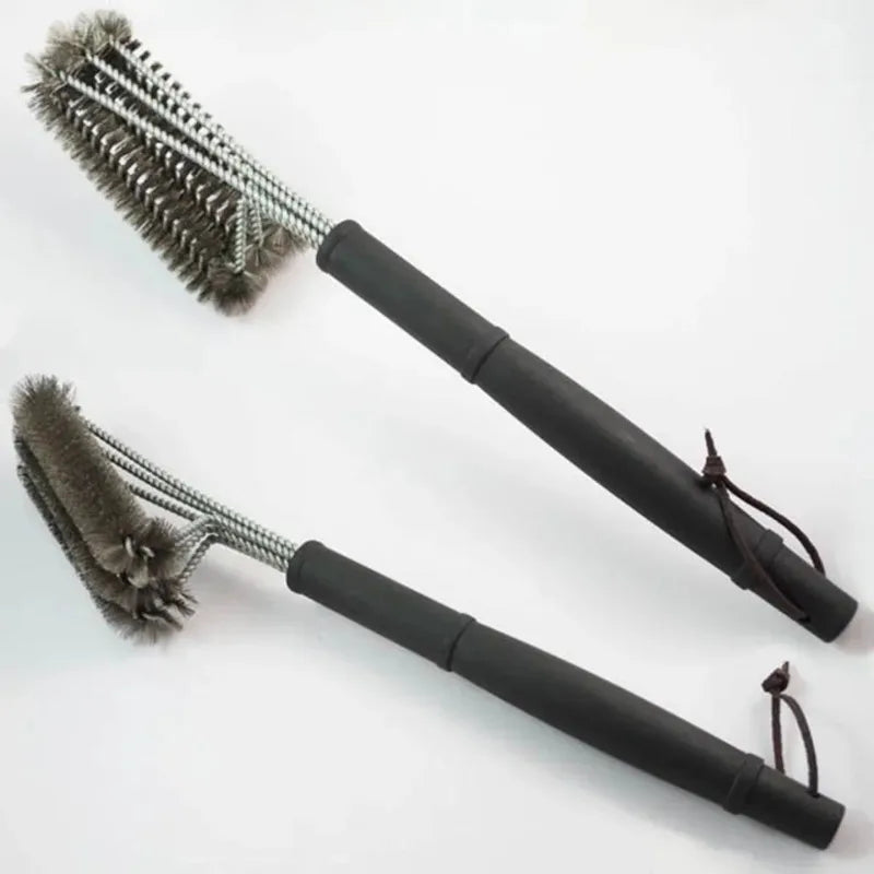 Long Handled Barbecue Cleaning Steel Wire Brush Baking Net Brush Barbecue Cleaning Steel Brush BBQ Tool